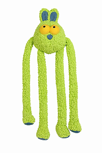 Brinquedo para Cachorro Coelho Puxa Puxa de Pelúcia verde QMONSTER – Interativo e Divertido