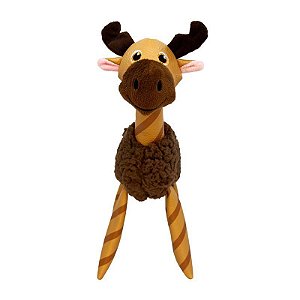 Brinquedo para Cachorro KONG Floofs Shakers Alce Médio com Apito e Som – Diversão Interativa para Cães