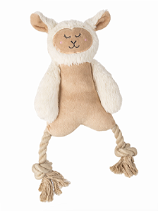 Brinquedo para Cachorro Ovelha de Pelúcia com Corda e Apito Sonhadores 34cm