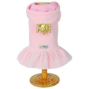 Vestido Soft Coroa Rosa para Chihuahua e Cães de Pequeno Porte