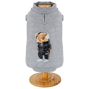 Moletom Basic Urso Mescla para Chihuahua e Cães de Pequeno Porte - P