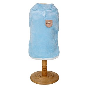 Blusa Fleece Azul para Chihuahua e Cães Pequenos