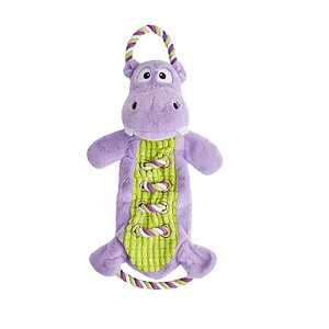 Brinquedo Pelúcia com Corda Rope Buddy Hipopótamo para Cães Pequenos - FOFOS