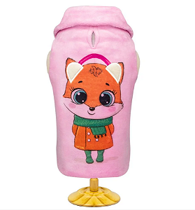 Casaco Alegria Rosa para Cães Pequenos | Fleece Macio e Muito Charme 🩷🦊