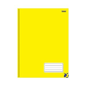 Caderno Brochura Amarelo com pauta 96 folhas
