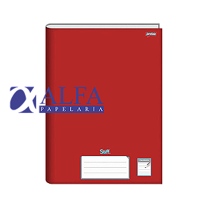 Caderno Brochura caligrafia 96 folhas vermelho