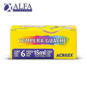 Tempera Guache 6 Cores 15 ml acrilex
