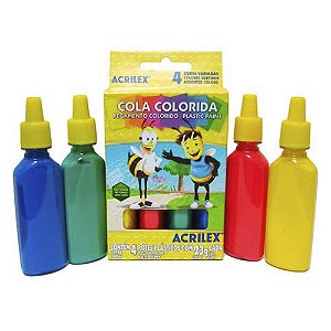 Cola Colorida 4 Cores  23g cada Acrilex