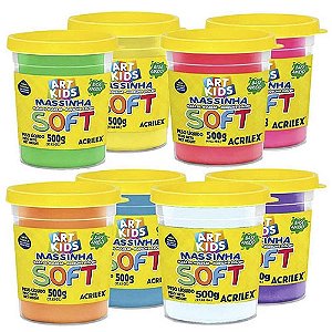 Massinha de Modelar 500g Soft Acrilex cores