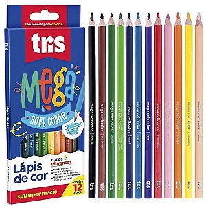 Lápis De Cor Mega Soft Color 12 Cores – Tris