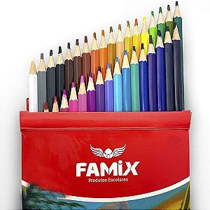 Lápis de Cor Famix 36 Cores