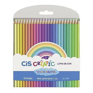Lápis de cor Cis Tons Pastel 24 cores