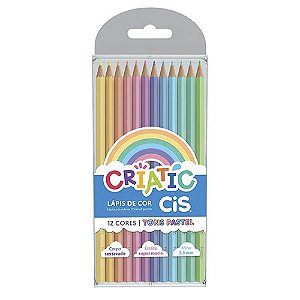 Lápis de Cor Cis Tons pastel 12 cores