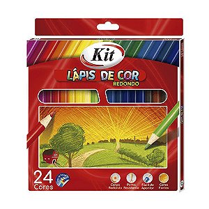 Lápis de Cor Kit Redondo 24 ou 36 cores