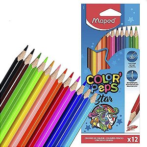 Lápis de Cor Maped 12 cores Star