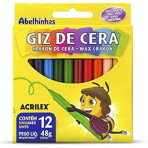 Giz de Cera 12 Cores Acrilex