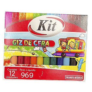 Gizão de Cera 12 cores Kit