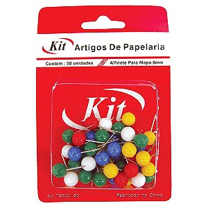 Alfinete para mapa kit 8mm