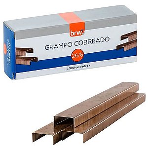 Grampo cobreado 26/6 5000 unidades brw