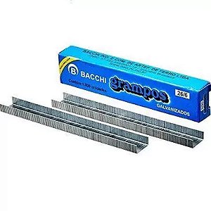 Grampos galvanizados 26/6 1000 unidades Bacchi