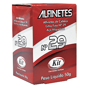 Caixa de alfinetes de cabeça nº 29 Kit