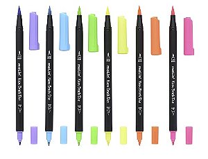 Caneta Brush neon duo Molin