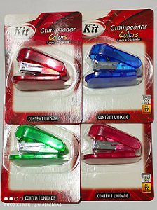 Grampeador Color - Leve e efeiciente - Kit
