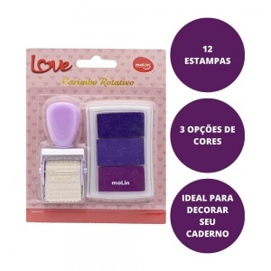 Carimbos Rotativo Linha Love Molin Lilás