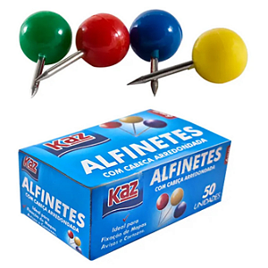 Alfinete com cabeça arredondado para mapa 6mm KAZ