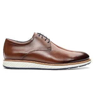 Sapato Casual Masculino Derby Comfort Whisky