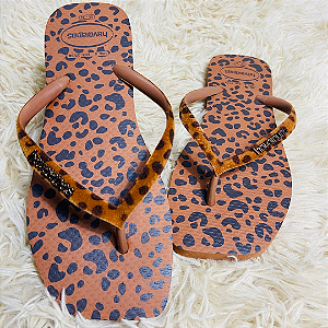 Chinelo Havaianas Decorado Square - Glamour Felino