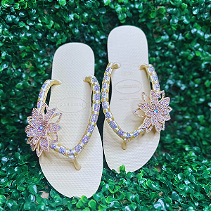 Chinelo Havaianas Decorado Slim - Flor de Linho