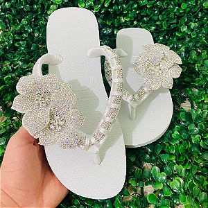 Chinelo Havaianas Decorado Top - Flor de Neve