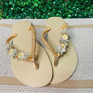 Chinelo Havaianas Decorado Slim - Flor de Margarida