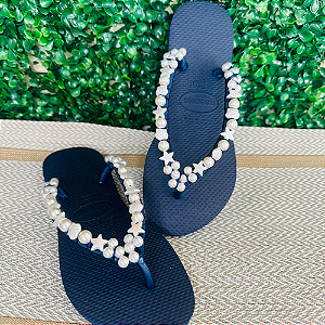 Chinelo Havaianas Decorado Top - Pedras Estreladas