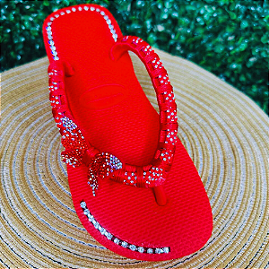 Chinelo Havaianas Decorado Top - Vermelho Luxo