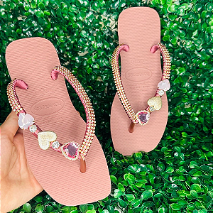 Chinelo Havaianas Decorado Square - Encanto do Amor