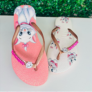 Chinelo Havaianas Original Decorado Slim - Gata Marie