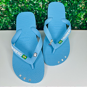 Chinelo Havaianas Brasil Decorado - Azul
