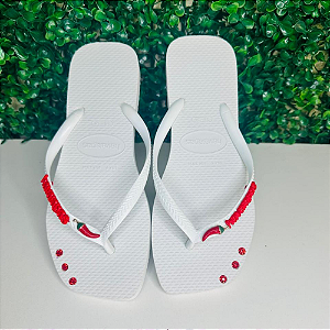 Chinelo Havaianas Decorado Square - Pimentinha