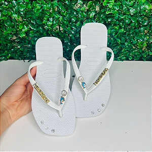 Chinelo Havaianas Decorado Square - Brisa do Mar