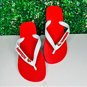 Chinelo Havaianas Decorado Top - Cereja