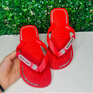 Chinelo Havaianas Decorado Top - Encanto Coral