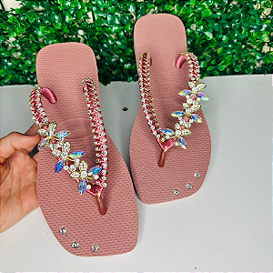 Chinelo Havaianas Decorado Square - Folhas