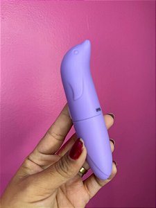 Vibrador Aveludado Golfinho Estimulador De Ponto G Mega Import