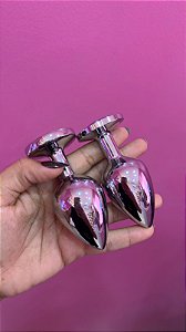 Plug Anal grande Em Aço Com Pedra Mega Import