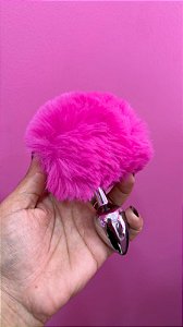 Plug Anal Em Metal Com Rabo De Pompom Importação