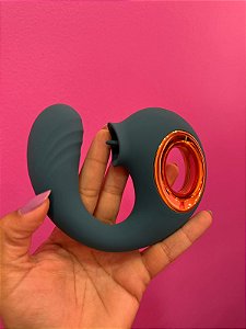 Vibrador de Ponto G e Clitóris com Língua - Snail - SI 8248