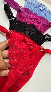calcinha semi fio renda