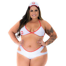 Fantasia Plus Size Médica Hot Sexy Pimenta Sexy